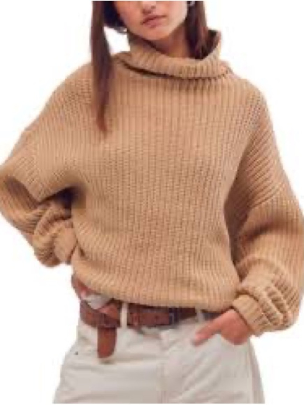 ♠️5/$25♠️American Eagle Outfitters Camel Chunky Knit Sweater